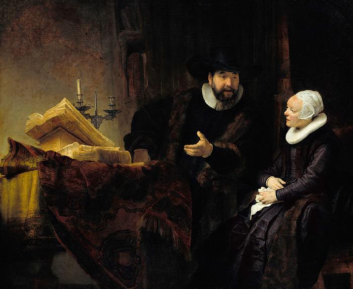 REMBRANDT Harmenszoon van Rijn The Mennonite Preacher Anslo and his Wife Sweden oil painting art